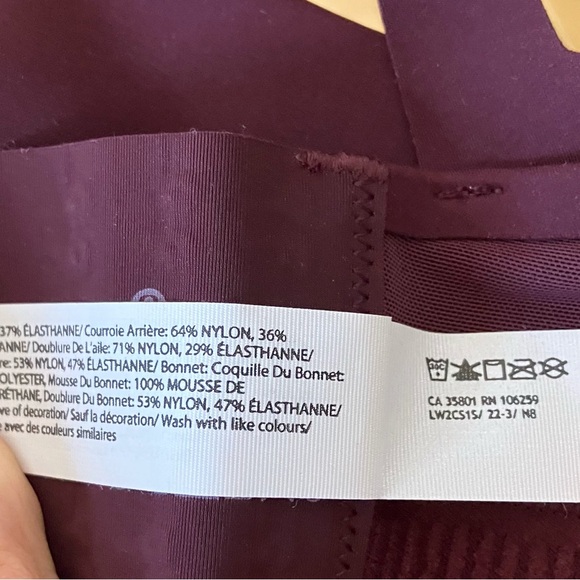 Lululemon AirSupport Bra High Support Size 34D Purple Ultralu Sports Bra Running - Picture 12 of 14
